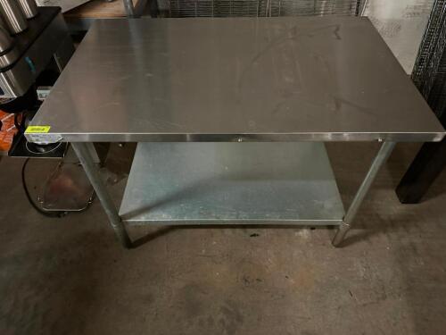 DESCRIPTION 48" X 30" STAINLESS TABLE W/ UNDER SHELF. ADDITIONAL INFORMATION CONTENTS ARE NOT INCLUDED. SIZE 48" X 30" LOCATION BAY 6 QTY 1