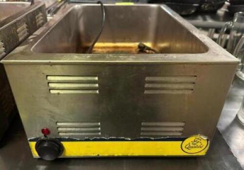 DESCRIPTION QUALITE SINGLE WELL COUNTER TOP ELECTRIC WARMER BRAND / MODEL: QUALITE ADDITIONAL INFORMATION 115 VOLT, 1 PHASE. IN WORKING ORDER. LOCATIO