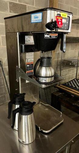 DESCRIPTION BUNN COMMERCIAL TEA BREWER W/ DECANTERS. BRAND / MODEL: BUNN ITCB-DV ADDITIONAL INFORMATION 120 VOLT, 1 PHASE LOCATION BAY 6 QTY 1