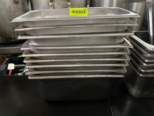 DESCRIPTION (8) 1/3 SIZE STAINLESS INSERTS. NO LIDS ADDITIONAL INFORMATION 6" DEEP. THIS LOT IS: SOLD BY THE PIECE LOCATION BAY 6 QTY 8
