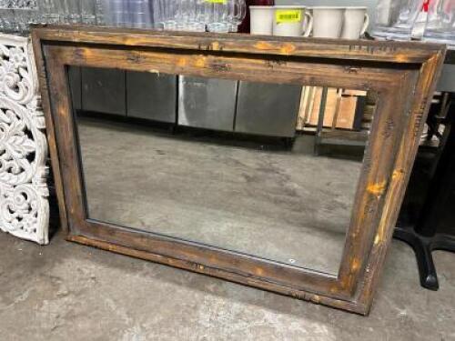 DESCRIPTION 45" X 32" WOODEN FRAMED MIRROR. SIZE 45" X 32" LOCATION BAY 6 QTY 1