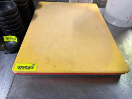 DESCRIPTION (3) 18" X 12" PLASTIC CUTTING BOARDS. THIS LOT IS: SOLD BY THE PIECE LOCATION BAY 6 QTY 3