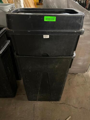 DESCRIPTION (2) 20 GALLON PLASTIC BAR SIDE TRASH CANS THIS LOT IS: SOLD BY THE PIECE LOCATION BAY 6 QTY 2