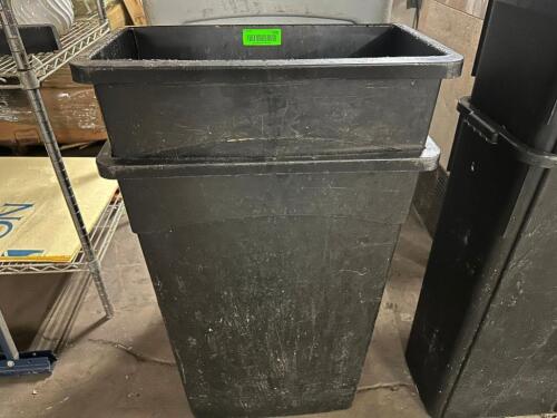 DESCRIPTION (2) 20 GALLON PLASTIC BAR SIDE TRASH CANS THIS LOT IS: SOLD BY THE PIECE LOCATION BAY 6 QTY 2