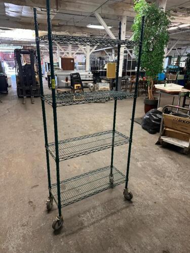 DESCRIPTION 36" X 18" FIVE TIER COATED WIRE SHELF ADDITIONAL INFORMATION ON CASTERS SIZE 36" X 18" LOCATION BAY 6 QTY 1