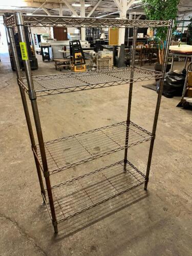 DESCRIPTION 36" X 14" FOUR TIER WIRE SHELF. SIZE 36" X 14" LOCATION BAY 6 QTY 1