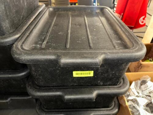 DESCRIPTION (3) BLACK PLASTIC BUS TUBS THIS LOT IS: SOLD BY THE PIECE LOCATION BAY 6 QTY 3