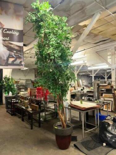 DESCRIPTION 12' FAKE POTTED TREE SIZE 12' LOCATION BAY 6 QTY 1