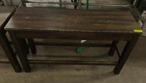 DESCRIPTION 44" X 15" WOODEN BENCH SEAT SIZE 44 "X 15" LOCATION BAY 6 QTY 1