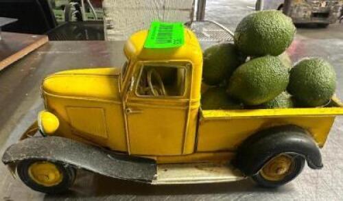 DON JULIO 1942 SMALL METAL YELLOW TRUCK W/ LIMES.