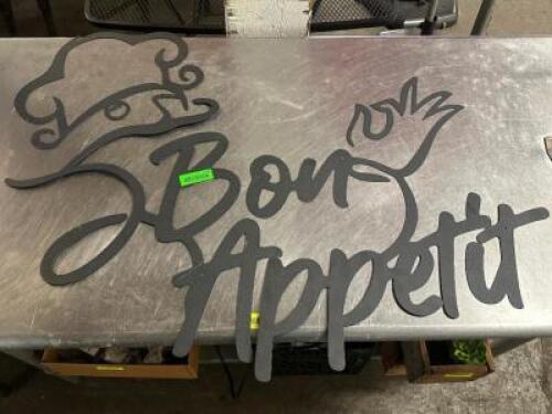 BON APPETIT 30" METAL WALL LETTERING