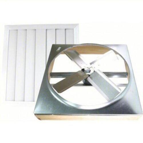 DESCRIPTION: (1) WHOLE HOUSE ATTIC FAN BRAND/MODEL: MAXX AIR #CX302DDWT INFORMATION: 4,425 CFM MAX., 3,000 SQ FT COVERAGE, LOW NOISE, CEILING MOUNT SI
