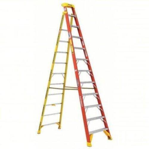 DESCRIPTION: (1) STEPLADDER BRAND/MODEL: WERNER #416K80 INFORMATION: YELLOW AND ORANGE, FIBERGLASS, 300 LB CAPACITY SIZE: 12' RETAIL$: $466.86 EA QTY: