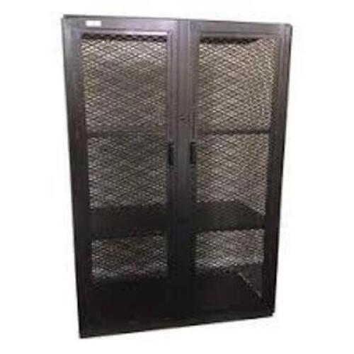 DESCRIPTION: (1) HEAVY DUTY LOCKING STORAGE CAGEBRAND/MODEL: LITTLE GIANTINFORMATION: GRAY, STEEL, MESH SIDINGSSIZE: APPROX 32" X 48" X 81"RETAIL$: $1810.00 EAQTY: 1