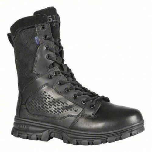 DESCRIPTION: (1) PAIR OF TACTICAL BOOTS BRAND/MODEL: 5.11 TACTICAL #52KF24 INFORMATION: BLACK, LACE UP AND ZIPPER, INSULATED SIZE: MENS, 7.5 W RETAIL$