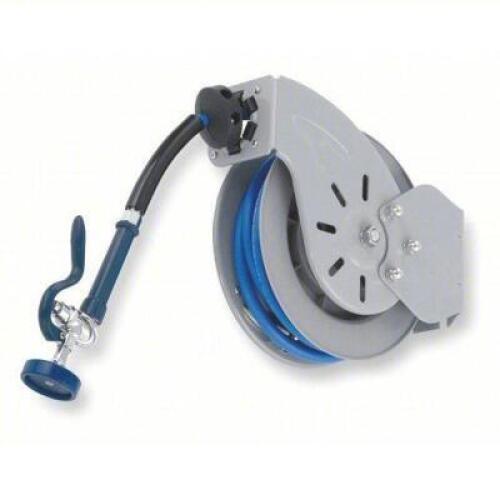 DESCRIPTION: (1) HOSE REEL BRAND/MODEL: T&S BRASS #6MT85 INFORMATION: FEMALE NPT CONNECTION, 3/8 IN CONNECTION SIZE, 3.7 GPM FLOW RATE SIZE: 3/8" X 15
