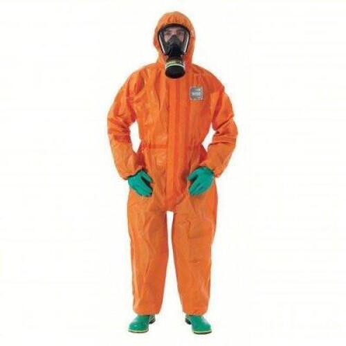 DESCRIPTION: (6) TAPED HOODED SOCK, COVERALL BRAND/MODEL: ALPHATEC #48MD42 INFORMATION: ORANGE, ELASTIC WRIST, BOOTS WITH FLATS SIZE: XL RETAIL$: $792