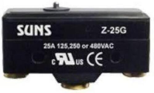 DESCRIPTION: (2) BOXES OF (20) MICRO SWITCH BRAND/MODEL: SUNS #Z-25G RETAIL$: $8.56 PER SWITCH QTY: 2