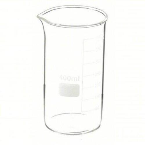 DESCRIPTION: (12) BEAKER BRAND/MODEL: PRODUCT NUMBER #5YHA5 INFORMATION: GLASS, TALL FORM SIZE: 400 ML CAPACITY RETAIL$: $61.91 TOTAL QTY: 12