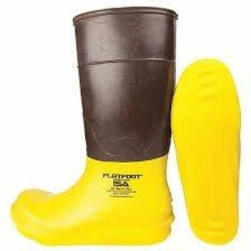 DESCRIPTION: (1) CASE OF (100) LAY FLAT SHOECOVER BRAND/MODEL: FLATFOOT #443W58 INFORMATION: YELLOW SIZE: XL RETAIL$: $502.96 EA QTY: 1