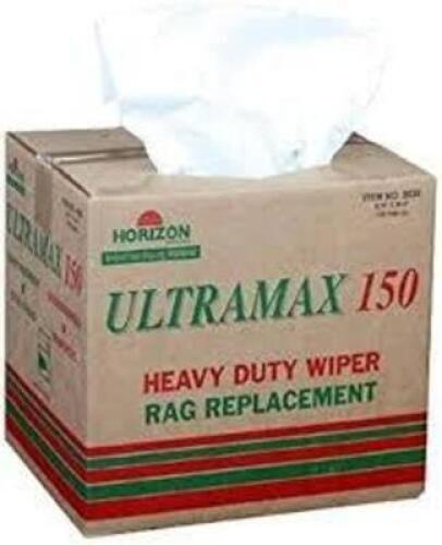 DESCRIPTION: (1) CASE OF (150) HEAVY DUTY WIPER RAG REPLACEMENT BRAND/MODEL: HORIZON ULTRAMAX 150 SIZE: 9.75X16.5 RETAIL$: $40.00 EA QTY: 1