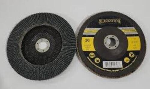 DESCRIPTION: (1) BOXES OF (80) FLAP DISCBRAND/MODEL: BLACKSTONE # 0812640SIZE: 4.5X5/8-11RETAIL$: $300.00 EAQTY: 1