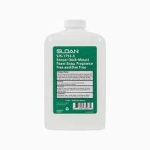 DESCRIPTION: (6) SENSOR DECK-MOUNT FOAM SOAP BRAND/MODEL: SLOAN #SJS-1751-3 INFORMATION: FRAGRANCE FREE AND DYE FREE SIZE: 1 L RETAIL$: $101.58 EA QTY
