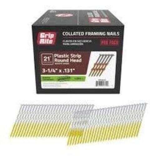 DESCRIPTION: (1) BOXES OF (653) NAILS BRAND/MODEL: GRIP RITE #4NEW3 SIZE: 2.5X0.113 RETAIL$: $31.80 EA QTY: 1