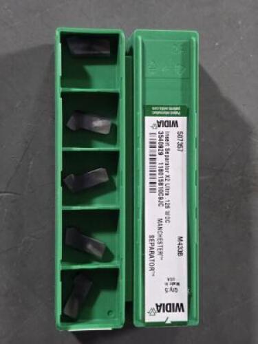 DESCRIPTION: (20) "SEPARATOR" X2 ULTRA CARBIDE GROOVING INSERTS BRAND/MODEL: WIDIA 3540929 SIZE: .094WOC RETAIL$: $243.60 QTY: 20