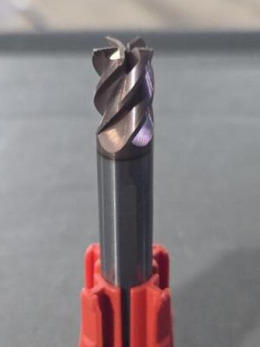 DESCRIPTION: (2) SOLID CARBIDE SQ END MILL BRAND/MODEL: FULLERTON 37567 SIZE: 3/8" DIA .010" RAD RETAIL$: $89.99 QTY: 2