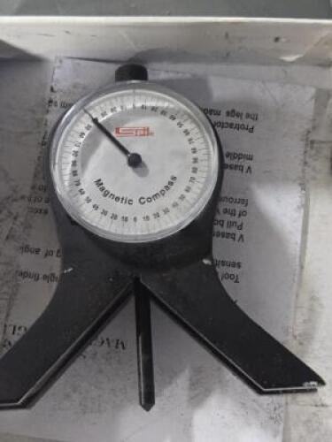 DESCRIPTION: (1) MAGNETIC BASE DIAL PROTRACTOR BRAND/MODEL: SPI 13-244-9 SIZE: 360* MEASURING RANGE RETAIL$: $113.00 QTY: 1