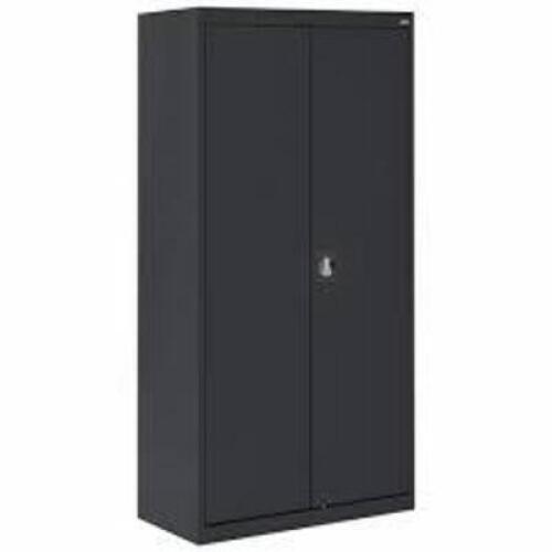 DESCRIPTION: (1) STORAGE CABINET BRAND/MODEL: SANDUSKY #EA4R361872-09 INFORMATION: BLACK, STEEL SIZE: 36" X 18" X 72" RETAIL$: $590.00 EA QTY: 1