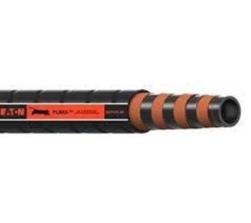 DESCRIPTION: (1) PUMA FLAT CORRUGATED SUCTION AND DISCHARGE HOSEBRAND/MODEL: EATON #EHP519-48INFORMATION: BLACKSIZE: 3" ID X 25'RETAIL$: $56.60/FTQTY: 1
