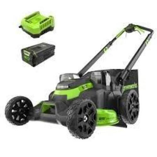 DESCRIPTION: (1) ELECTRIC SELF-PROPELLED LAWN MOWERBRAND/MODEL: GREENWORKSSIZE: 25"RETAIL$: $699.00 EAQTY: 1