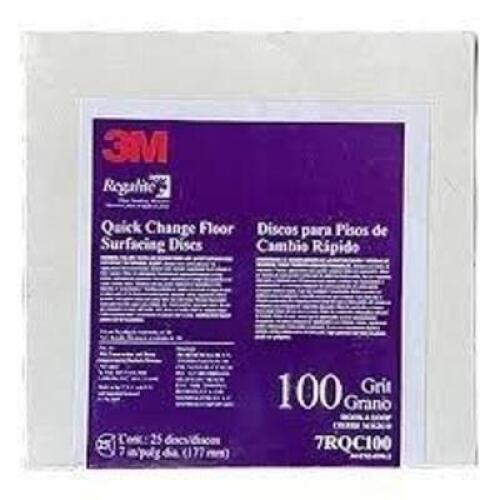 DESCRIPTION: (3) BOXES OF (25) QUICK CHANGE FLOOR SURFACING DISCS BRAND/MODEL: 3M #7RQC80 INFORMATION: 80 GRIT, HOOK AND LOOP SIZE: 7" RETAIL$: $234.6