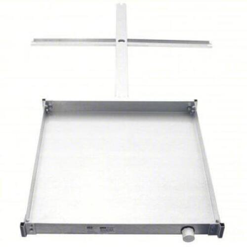 DESCRIPTION: (1) WALL MOUNTED WATER HEATER PLATFORM BRAND/MODEL: PRODUCT #13G665 INFORMATION: 50 GAL MAX TANK CAPACITY SIZE: 26" L X 26" W X 2.5" H RE