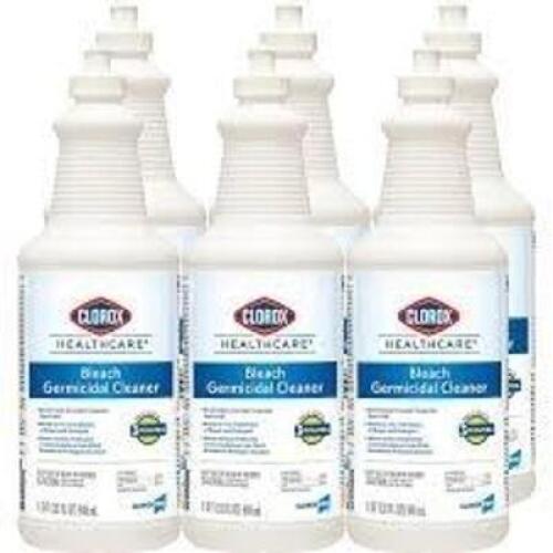 DESCRIPTION: (8) BLEACH GERMICIDAL CLEANER BRAND/MODEL: CLOROX HEALTHCARE #6VDE6 SIZE: 22 OZ RETAIL$: $140.00 TOTAL QTY: 8