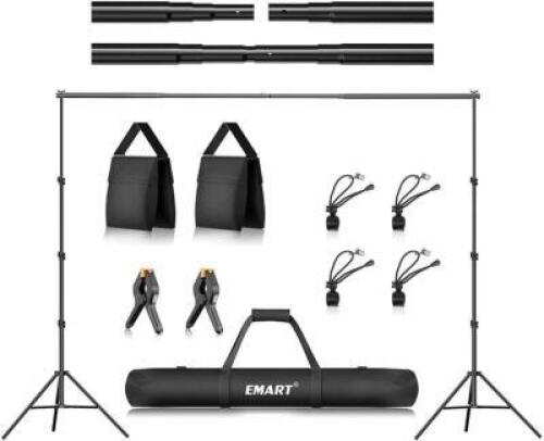 ADJUSTABLE PHOTOGRAPHY MUSLIN BACKGROUND SUPPORT SYSTEM