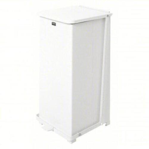 DESCRIPTION: (1) STEP TRASH CAN BRAND/MODEL: RUBBERMAID #FGST24EPLWH INFORMATION: WHITE, METAL, 13 GAL CAPACITY SIZE: 15" W RETAIL$: $510.38 EA QTY: 1