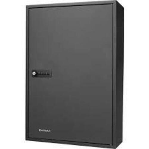 DESCRIPTION: (1) KEY CABINET WITH COMBO LOCK BRAND/MODEL: BARISKA INFORMATION: BLACK, STEEL SIZE: 14-3/4" X 5.5" X 21-3/4" RETAIL$: $259.95 EA QTY: 1