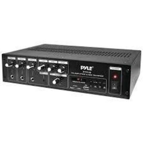 DESCRIPTION: (1) HOME AUDIO POWER AMPLIFIER BRAND/MODEL: PYLE #PT510 INFORMATION: BLACK RETAIL$: $75.99 EA QTY: 1