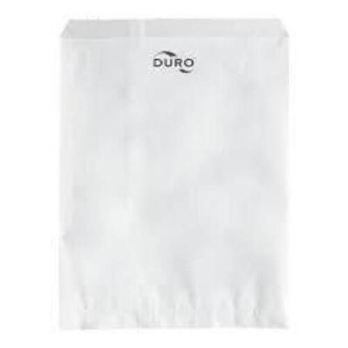 DESCRIPTION: (1) CASE OF (2000) WHITE PAPER BAGS BRAND/MODEL: DURO #14853 INFORMATION: WHITE, BLEACHED SIZE: 8.5" X 11" RETAIL$: $115.49 EA QTY: 1