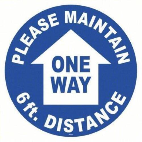 DESCRIPTION: (1) BOX OF APPROX (30) FLOOR SIGN BRAND/MODEL: PRODUCT NUMBER #56JR58 INFORMATION: BLUE, NOT RETROREFLECTIVE, VINYL SIZE: 8" X 8" RETAIL$