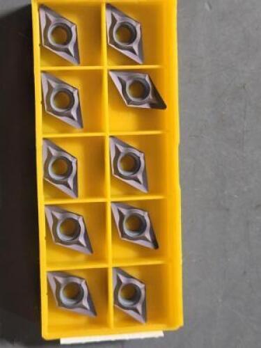 DESCRIPTION: (30) CARBIDE TURNING INSERTS BRAND/MODEL: NITSUBISHI DCGT11T308-MJ VP10RT RETAIL$: $479.10 QTY: 30