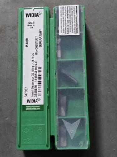 DESCRIPTION: (20) "SEPARATOR" X2 ULTRA CARBIDE GROOVING INSERTS BRAND/MODEL: WIDIA 3540929 SIZE: .094WOC RETAIL$: $243.60 QTY: 20