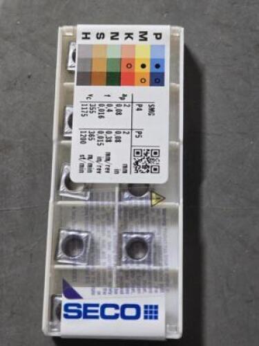 DESCRIPTION: (20) CARBIDE TURNING INSERTS BRAND/MODEL: SECO SCMT32.52-M5 TM 2501 RETAIL$: $477.00 QTY: 30