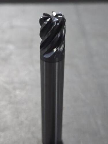 DESCRIPTION: (2) SOLID CARBIDE CORNER RADIUS END MILL BRAND/MODEL: MA FORD 119160 SIZE: 3/8" DIA 1/2" LOC 0.060CR RETAIL$: $132.61 QTY: 2