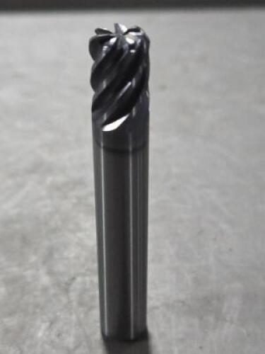 DESCRIPTION: (2) SOLID CARBIDE CORNER RADIUS END MILL BRAND/MODEL: MA FORD 119160 SIZE: 3/8" DIA 1/2" LOC 0.060CR RETAIL$: $132.61 QTY: 2