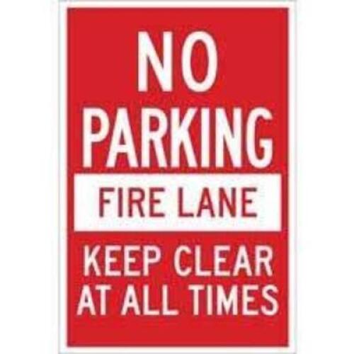DESCRIPTION: (1) NO PARKING FIRE LANE SIGNS BRAND/MODEL: PROPERTY SIGNS #36A863 RETAIL$: $24.45 EA QTY: 1