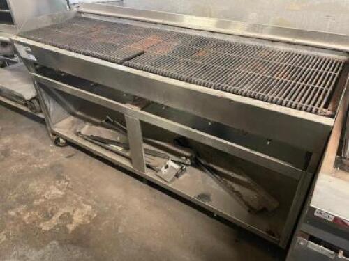 DESCRIPTION: 72" X 23" LAVA ROCK CHARBROILER - NATURAL GAS BRAND / MODEL: 7223-C ADDITIONAL INFORMATION:&nbsp; STAINLESS STAND INCLUDED. SIZE: 72" LOCATION